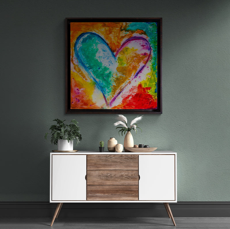 Heartbeat of Love artwork detail - original painting wall art