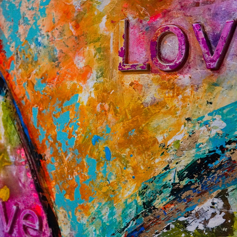 Heartfelt Symphony artwork detail - original painting wall art