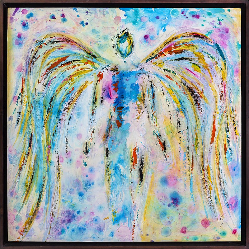 Heavenly Angels - original angel painting by Ivan Guaderrama