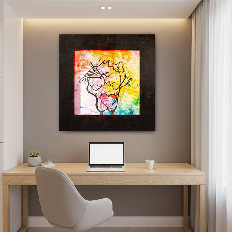 I Love You Always artwork detail - original abstract painting wall art
