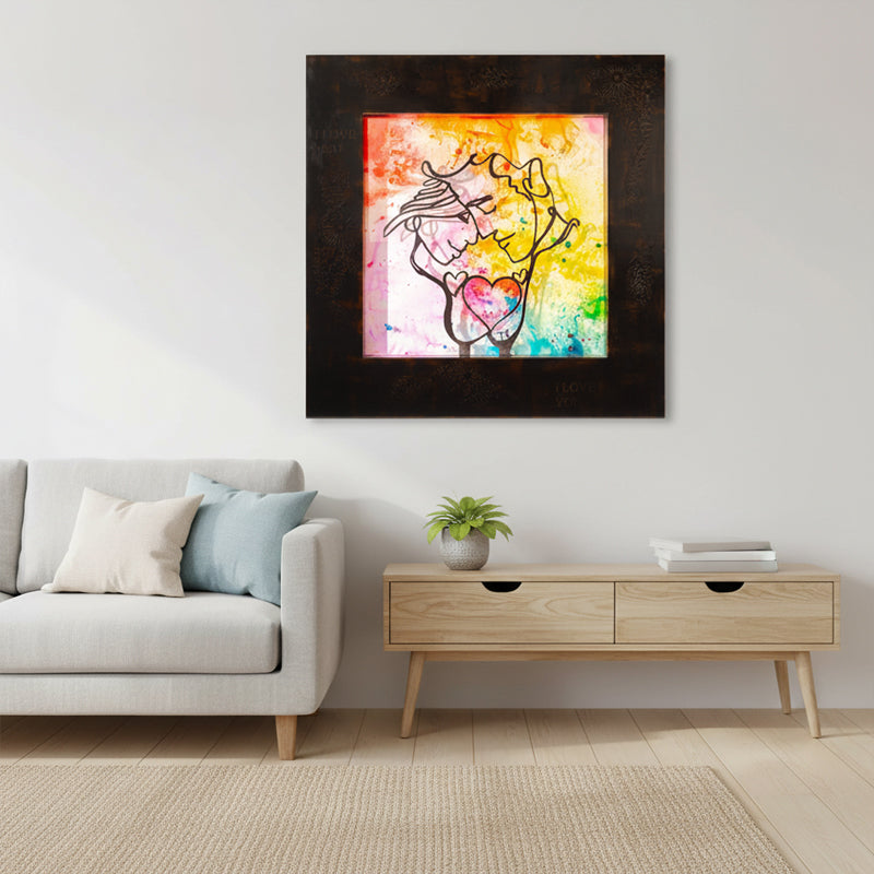 I Love You Always artwork detail - original abstract painting wall art