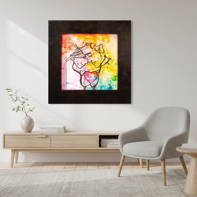 I Love You Always artwork detail - original abstract painting wall art
