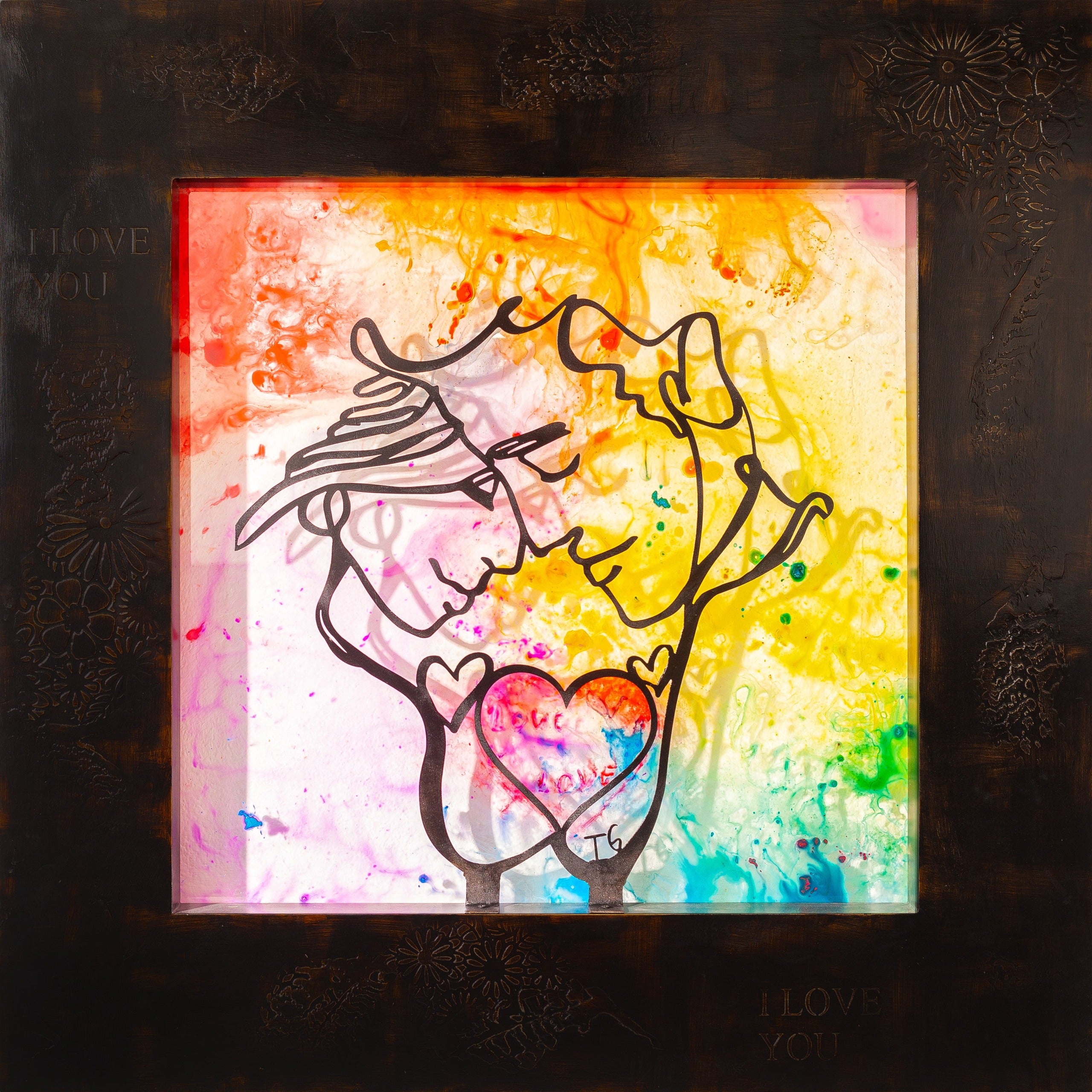 I Love You Always - original abstract painting by Ivan Guaderrama