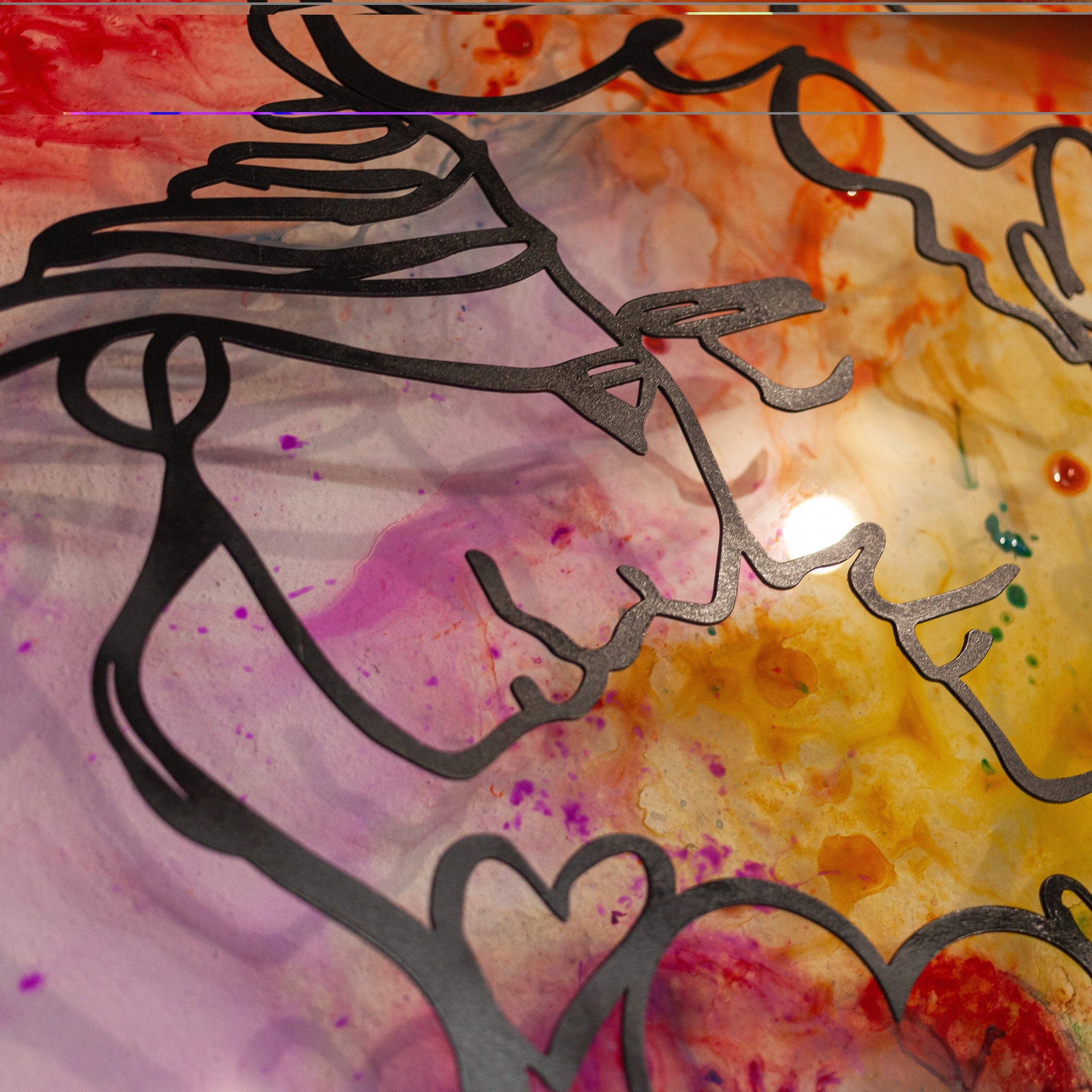 I Love You Always artwork detail - original abstract painting wall art