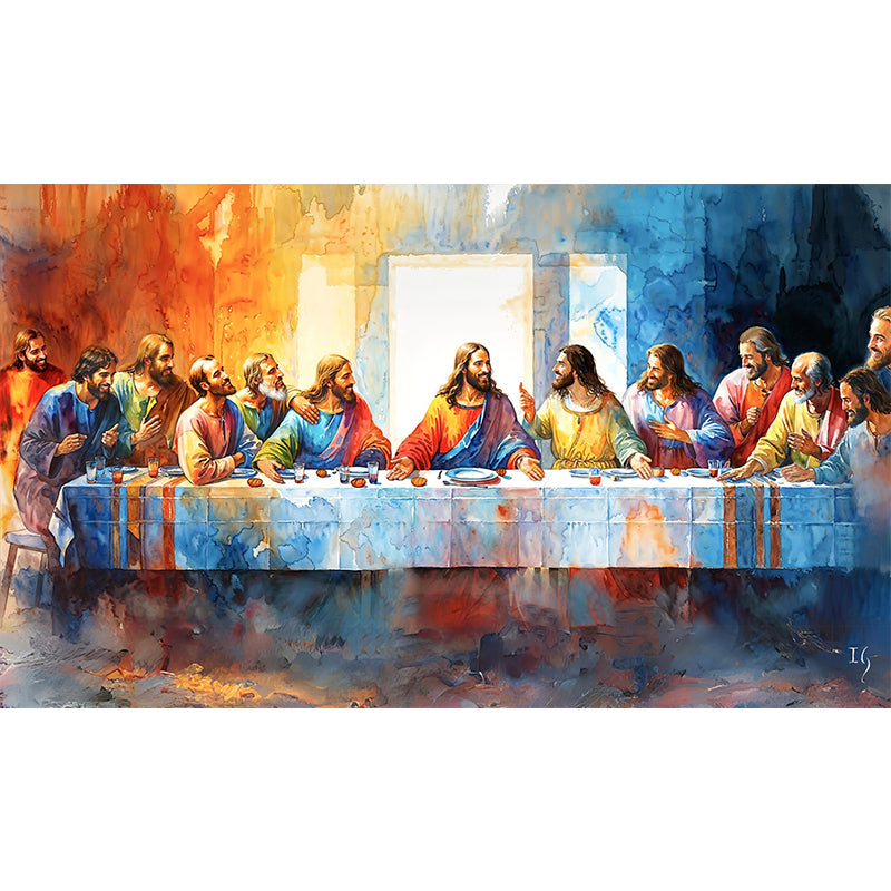 Last Supper - Communion in Color - Limited Edition - limited edition original painting by Ivan Guaderrama