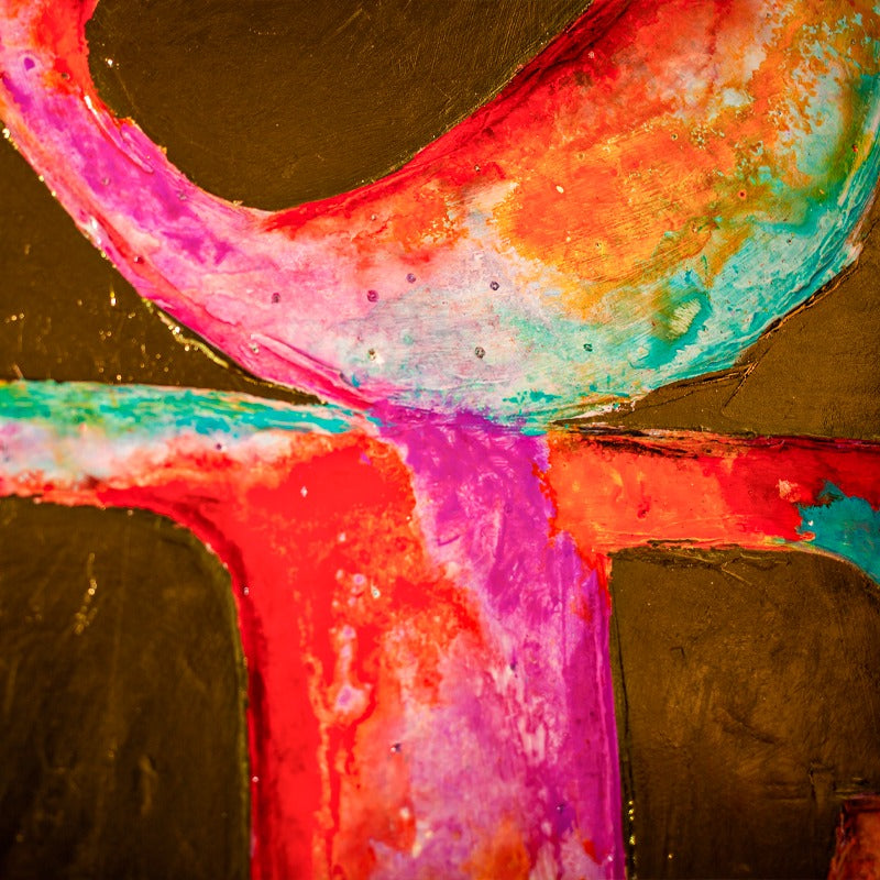 Christian wall art painting 'Let Love Lead' by Ivan Guaderrama, image 4