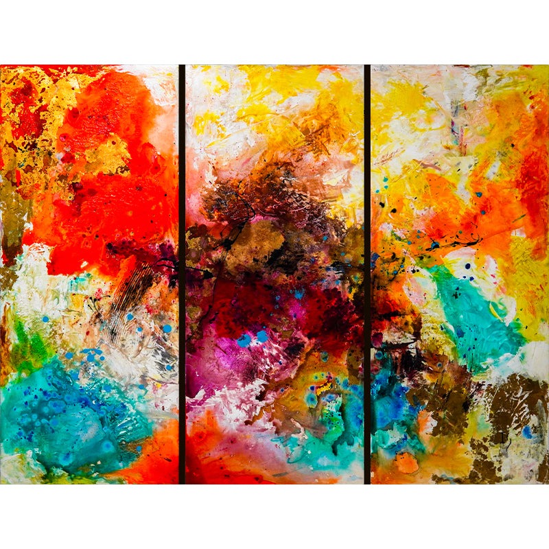 Life's Joyful Promise - original heart painting by Ivan Guaderrama