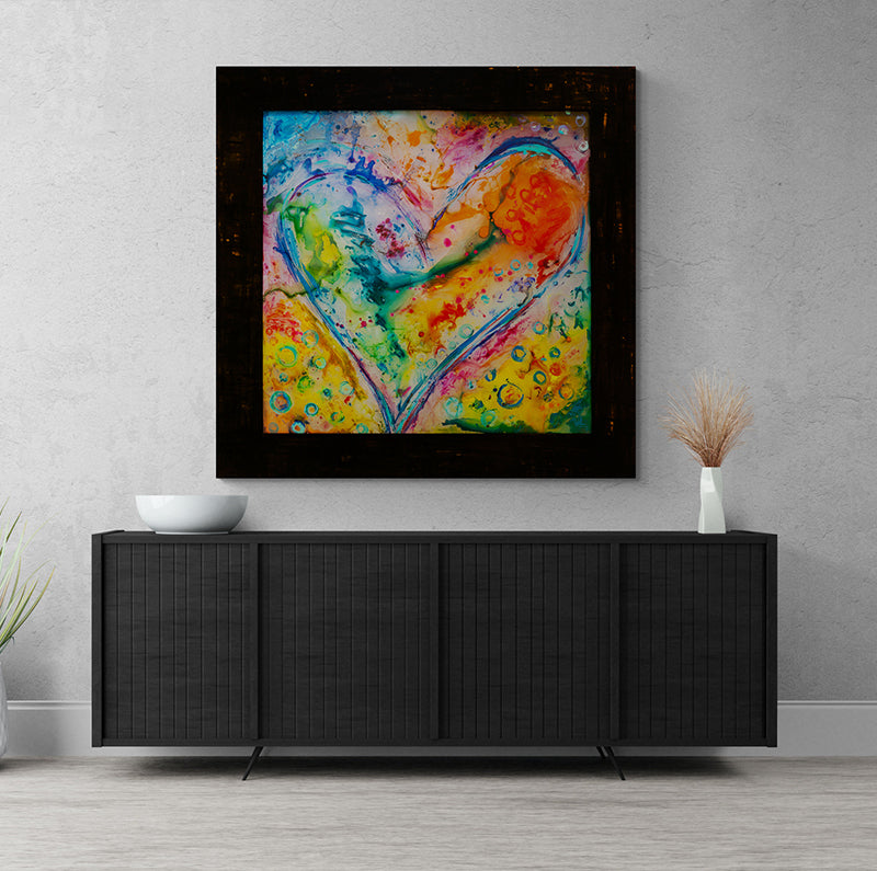 Light Up My Heart artwork detail - original painting wall art