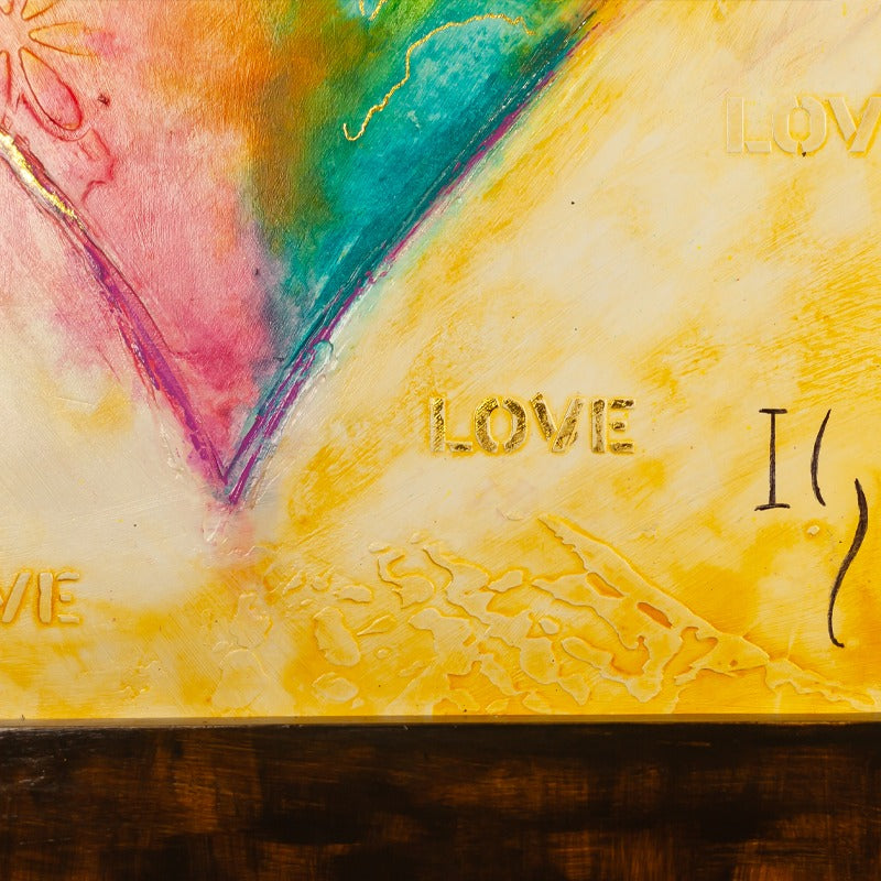 Christian wall art painting 'Love Makes Room' by Ivan Guaderrama, image 5