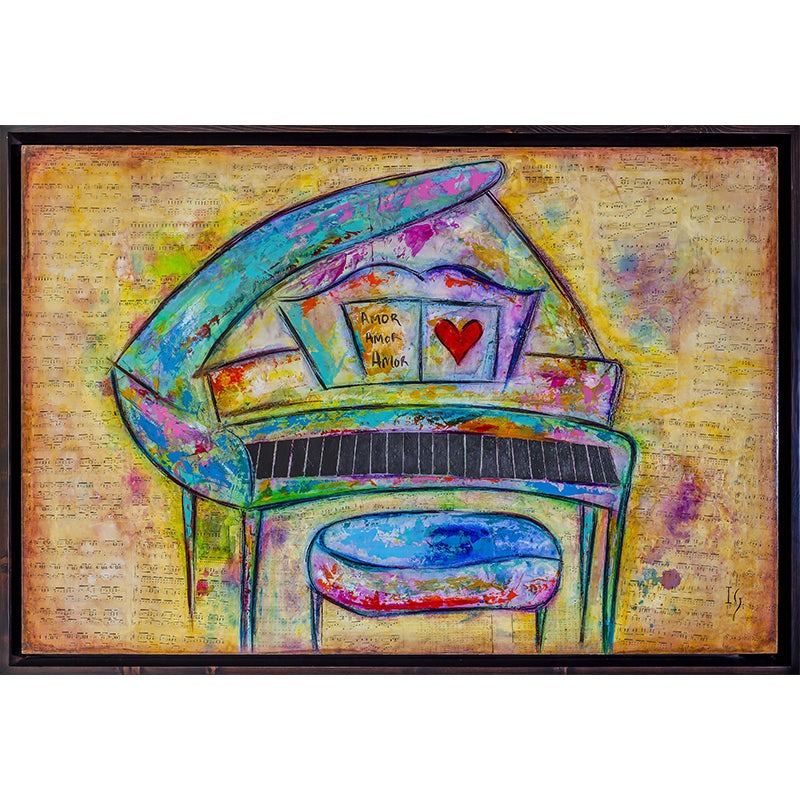 Music In Love - original painting by Ivan Guaderrama