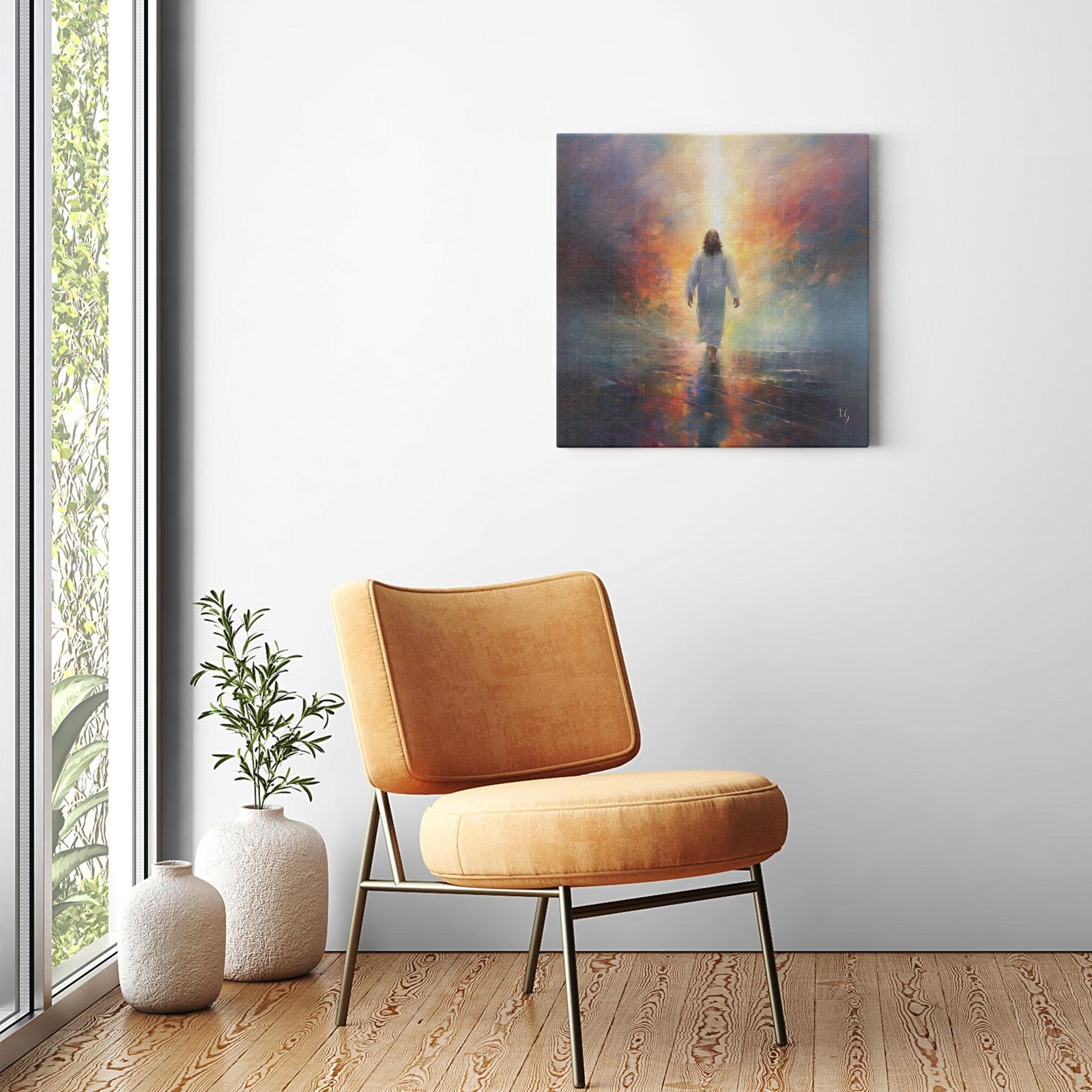 The Prince of Peace, Jesus artwork detail - smiling Jesus painting wall art