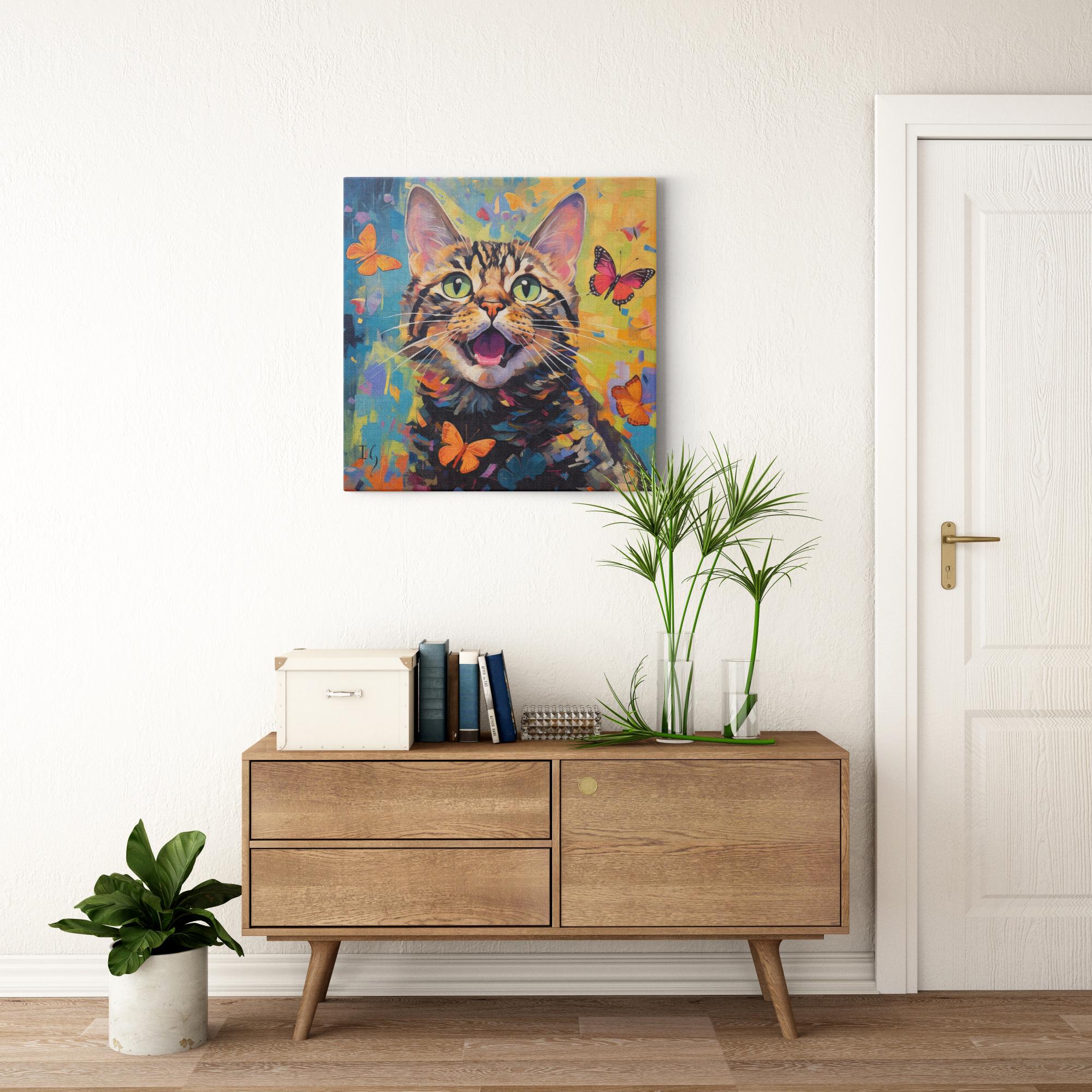 Wings of Surprise artwork detail - colorful pet portrait art wall art