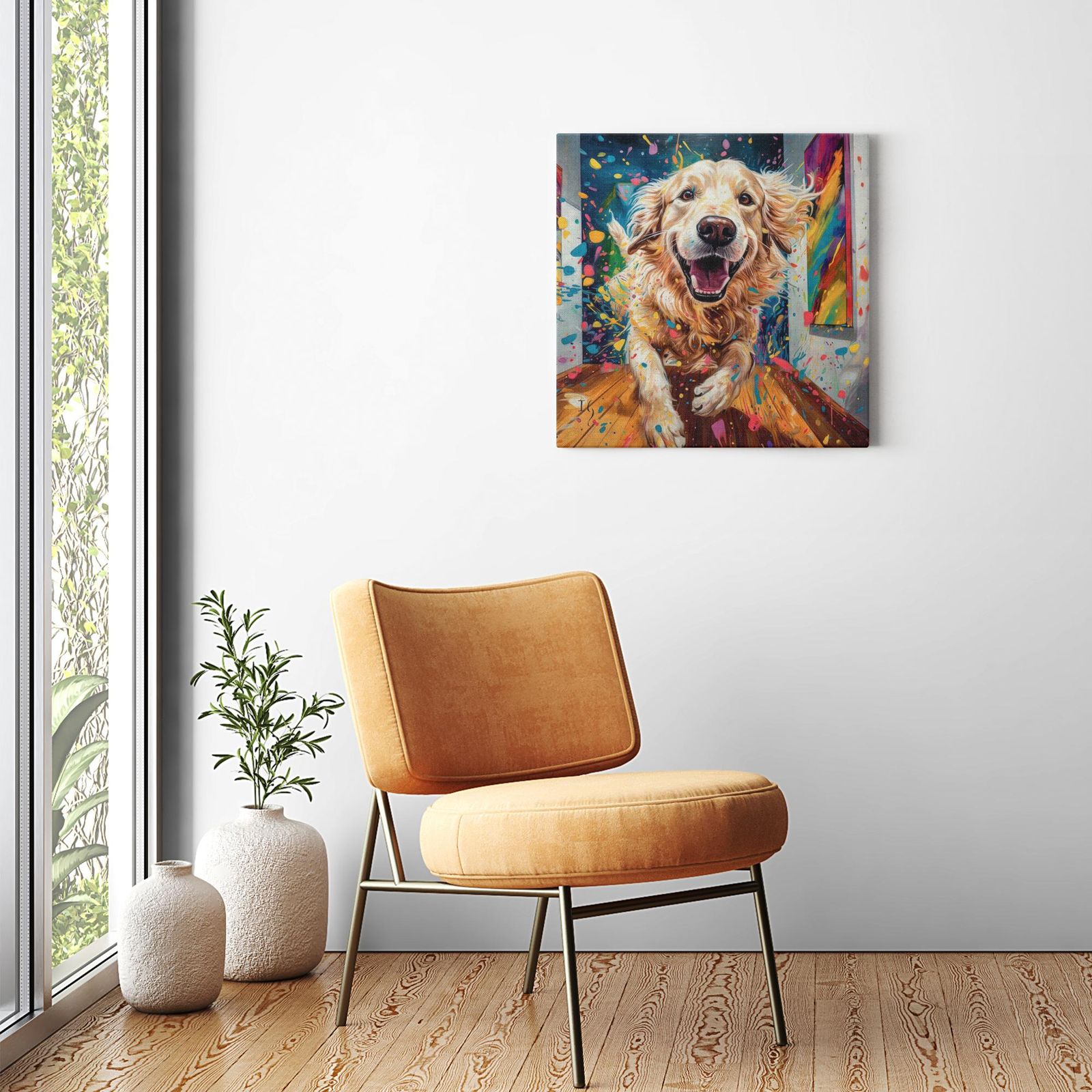 Euphoric Spectrum artwork detail - colorful pet portrait art wall art