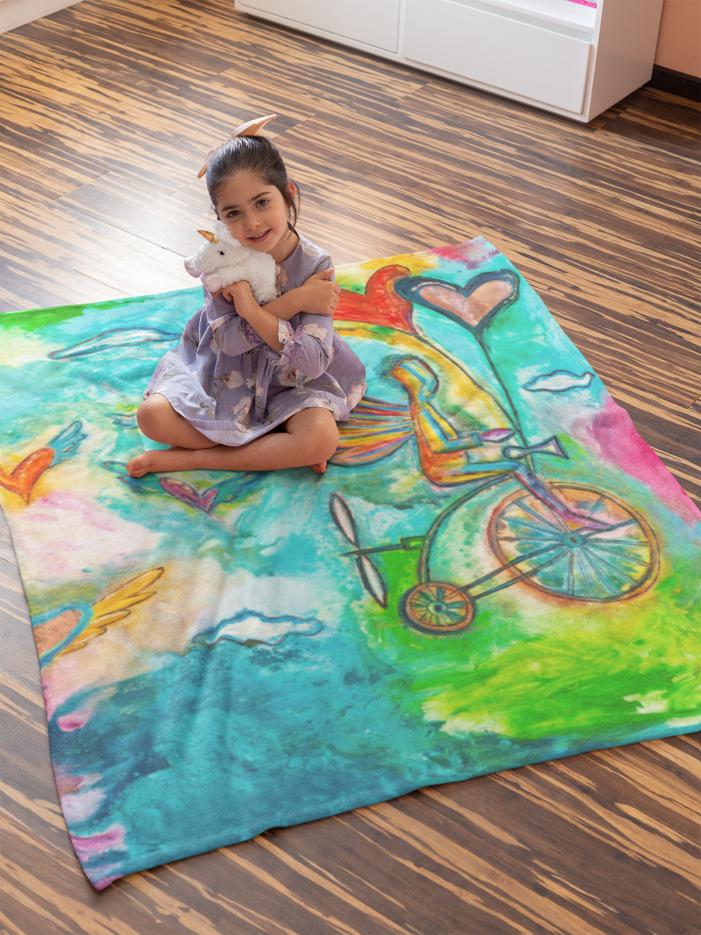 On my way to heaven Minky Blankets artwork detail - christian inspirational minky blanket wall art