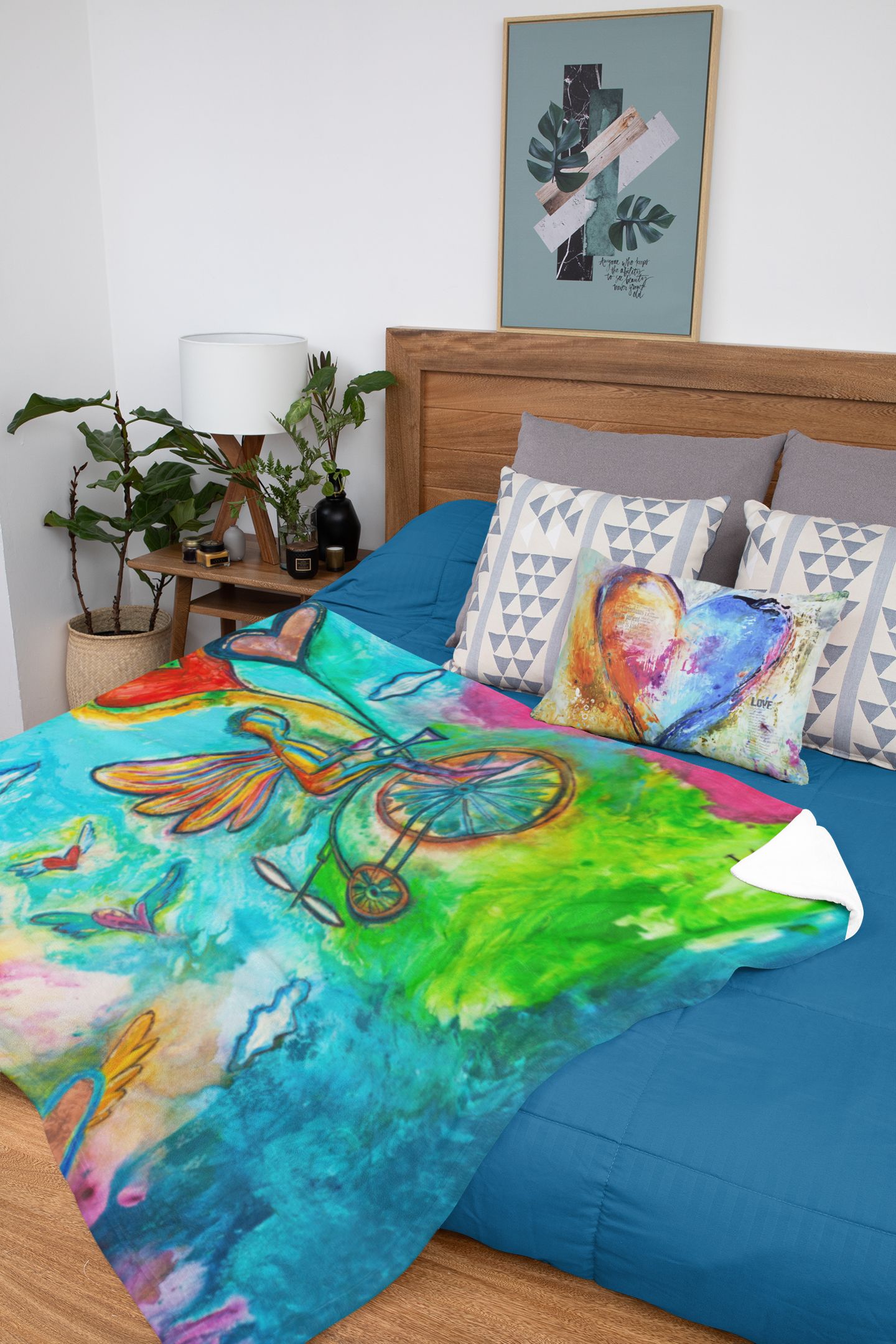 On my way to heaven Minky Blankets artwork detail - christian inspirational minky blanket wall art