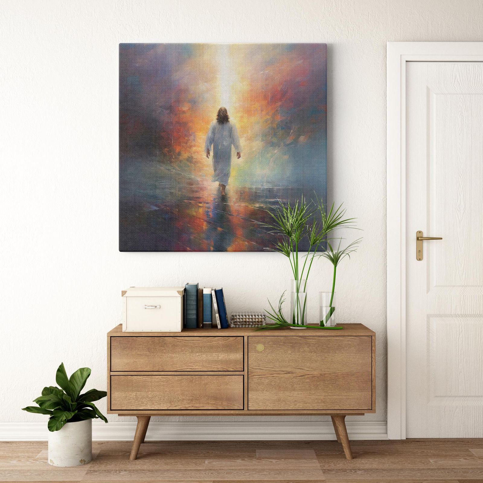 The Prince of Peace, Jesus artwork detail - smiling Jesus painting wall art