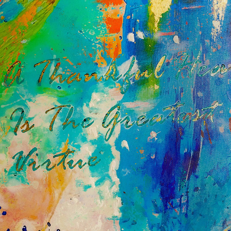 Passion Ignited artwork detail - original heart painting wall art