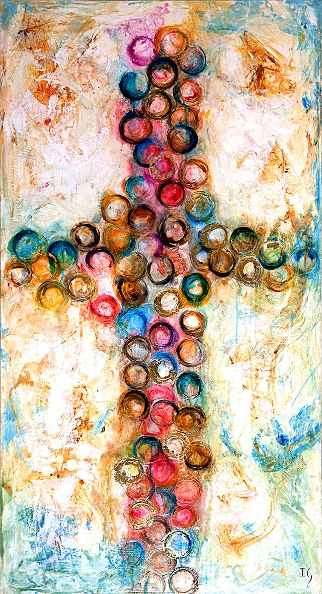 STEADFAST canvas print in room setting - abstract art by Ivan Guaderrama