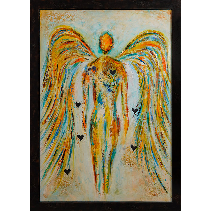 Soul´s Guardian - original heart painting by Ivan Guaderrama