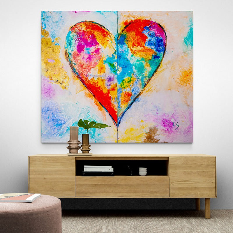 The Joyful Love - wall sculpture by Ivan Guaderrama