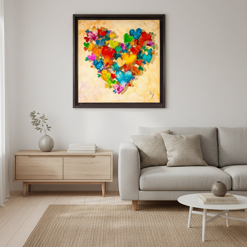 The Joyful Love artwork detail - wall sculpture wall art