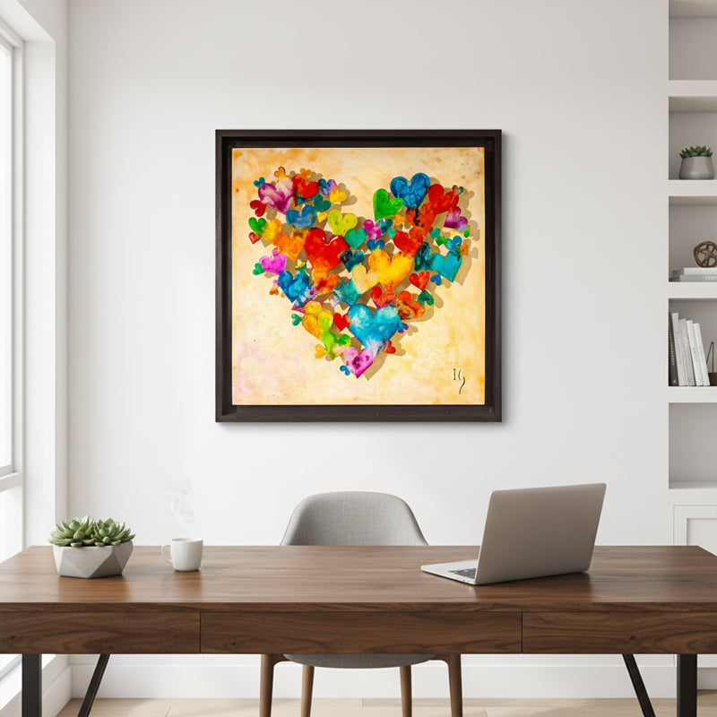 The Joyful Love artwork detail - wall sculpture wall art