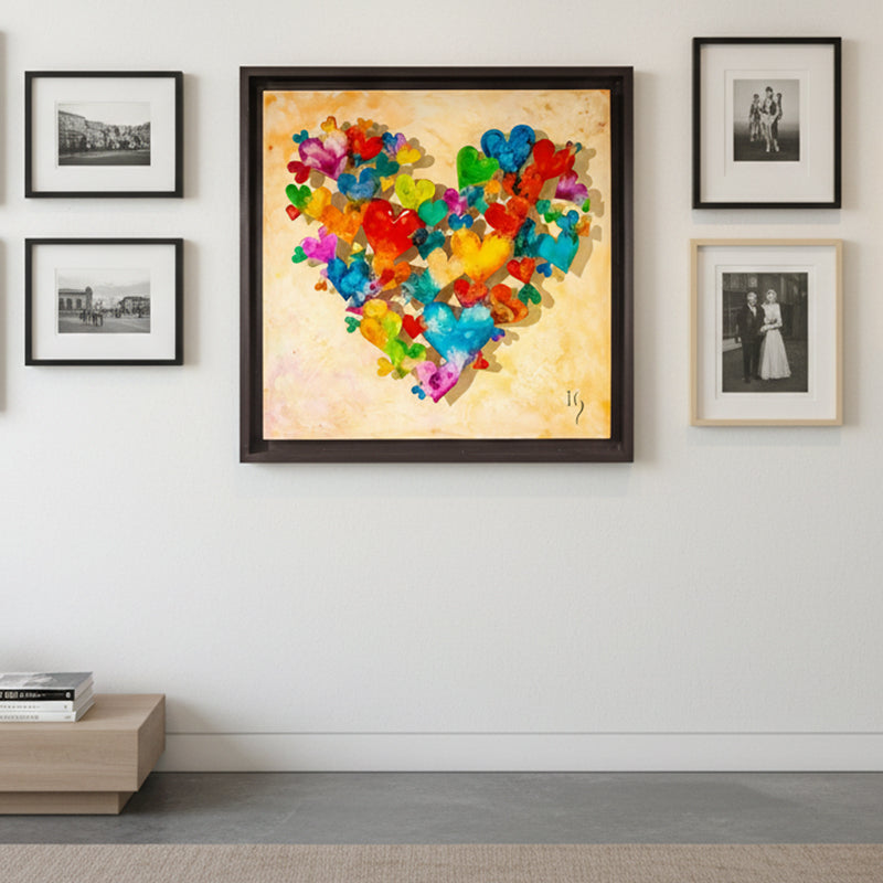 The Joyful Love artwork detail - wall sculpture wall art