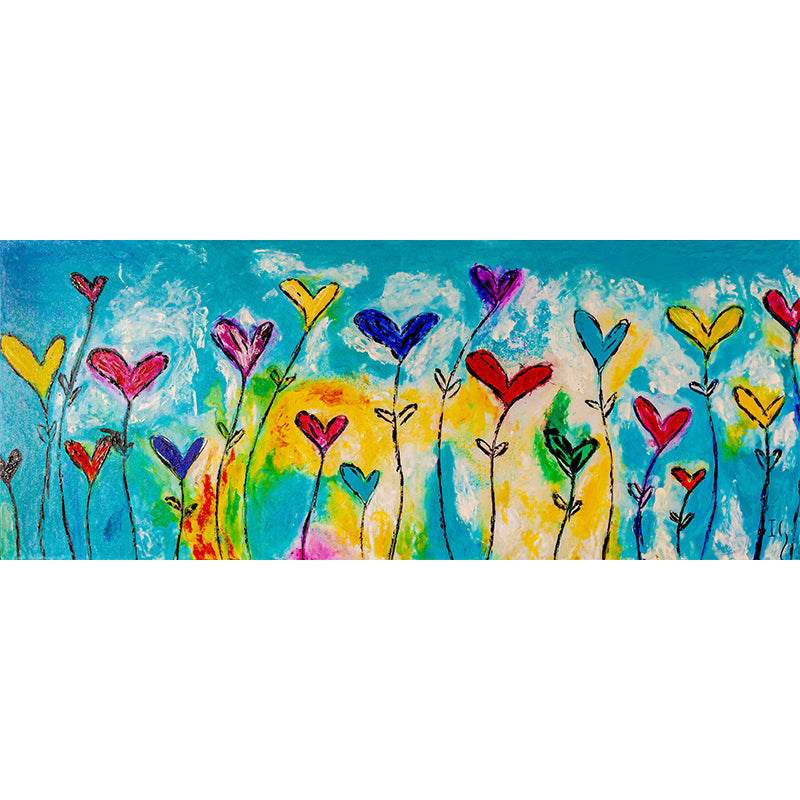 The Garden of Joyful Hearts - limited edition original painting by Ivan Guaderrama