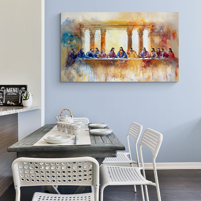 The Last Supper - Whispers of Eternity - Limited Edition canvas print in room setting - limited edition art by Ivan Guader...