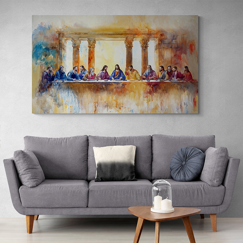 The Last Supper - Whispers of Eternity - Limited Edition canvas print in room setting - limited edition art by Ivan Guader...