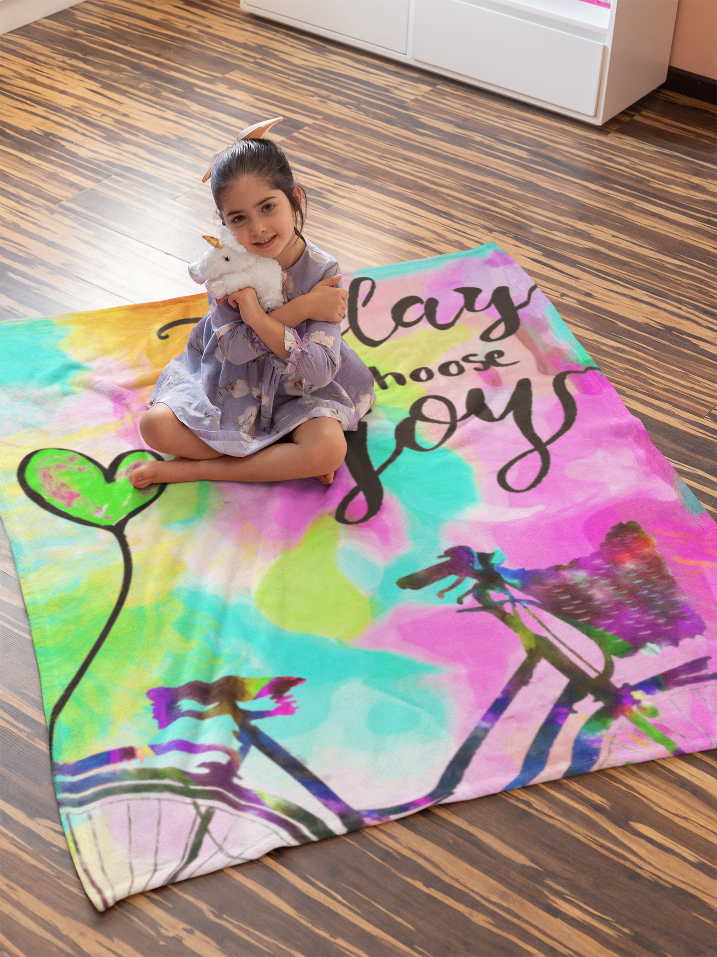 Today I Choose Joy Minky Blankets artwork detail - christian inspirational minky blanket wall art
