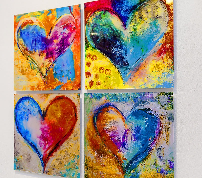 Unfailing Love canvas print in room setting - original painting by Ivan Guaderrama