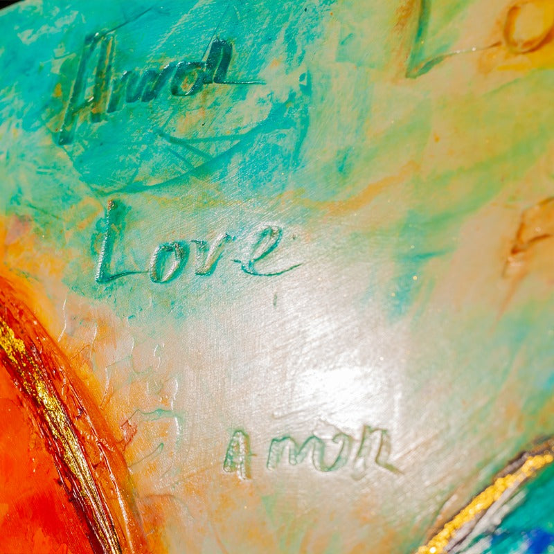 Christian wall art painting 'Universal Love' by Ivan Guaderrama, image 6