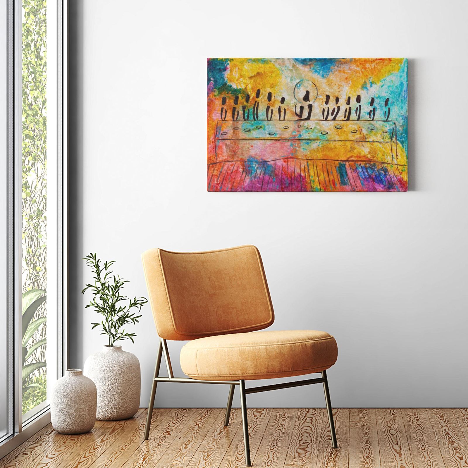 Last Supper Bible artwork detail - christian wall art canvas print wall art