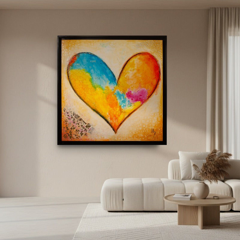 Christian wall art painting 'Vibrant Affection' by Ivan Guaderrama, image 2