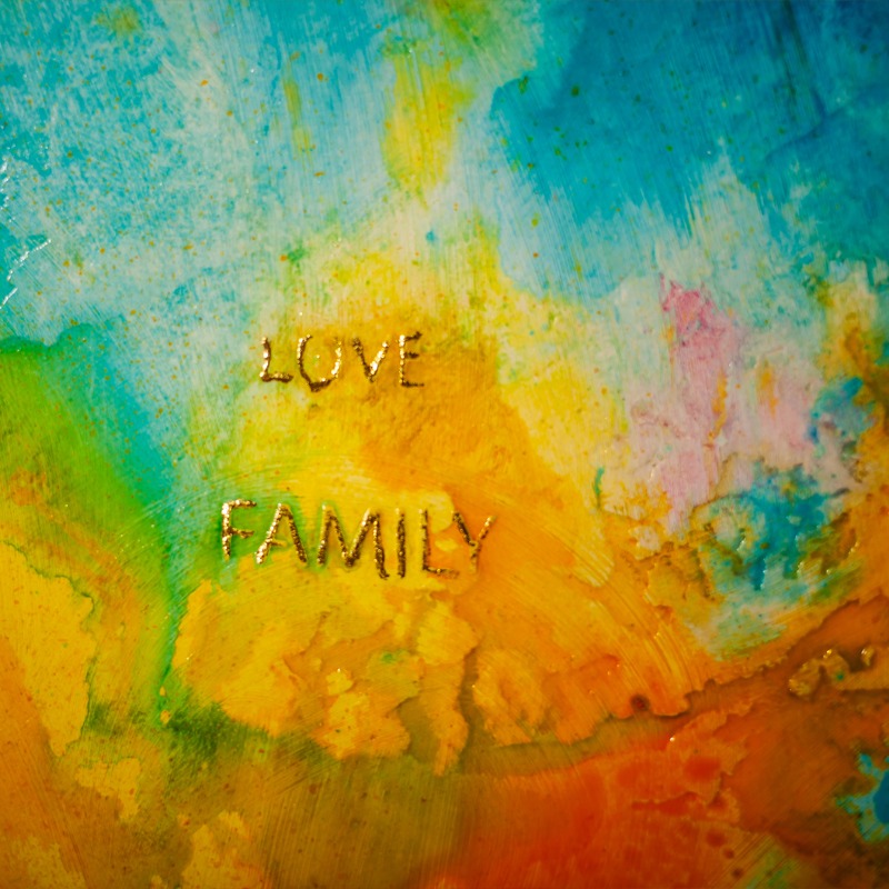Christian wall art painting 'Vibrant Affection' by Ivan Guaderrama, image 5