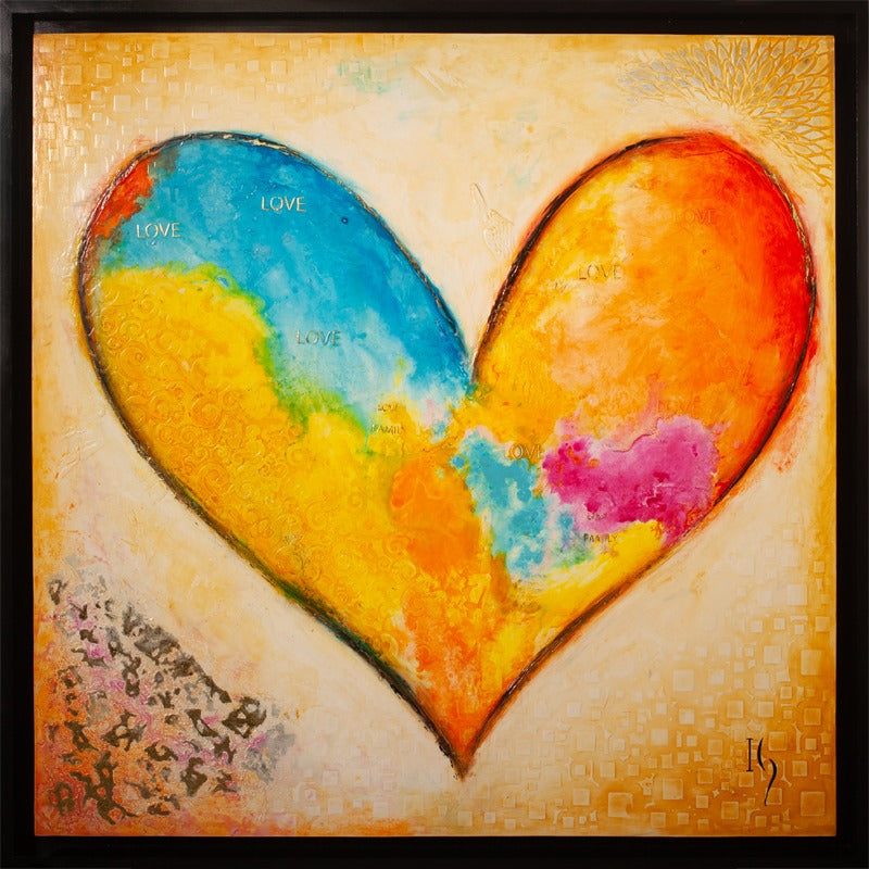 Christian wall art painting 'Vibrant Affection' by Ivan Guaderrama