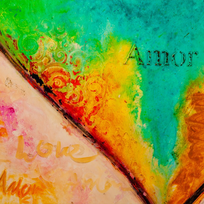Heart painting 'Vibrant Unity Heart' by Ivan Guaderrama, abstract love art, vibrant colors, image 6