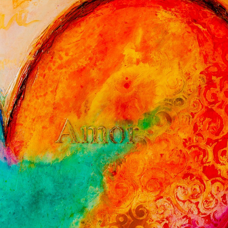 Heart painting 'Vibrant Unity Heart' by Ivan Guaderrama, abstract love art, vibrant colors, image 4