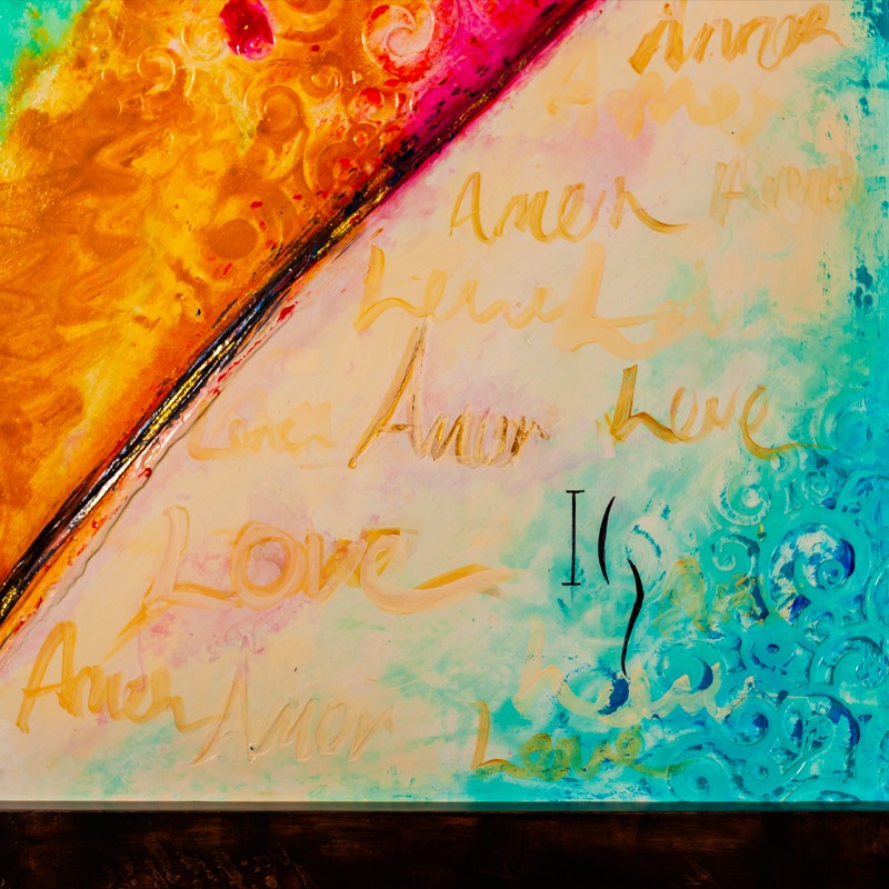 Heart painting 'Vibrant Unity Heart' by Ivan Guaderrama, abstract love art, vibrant colors, image 3