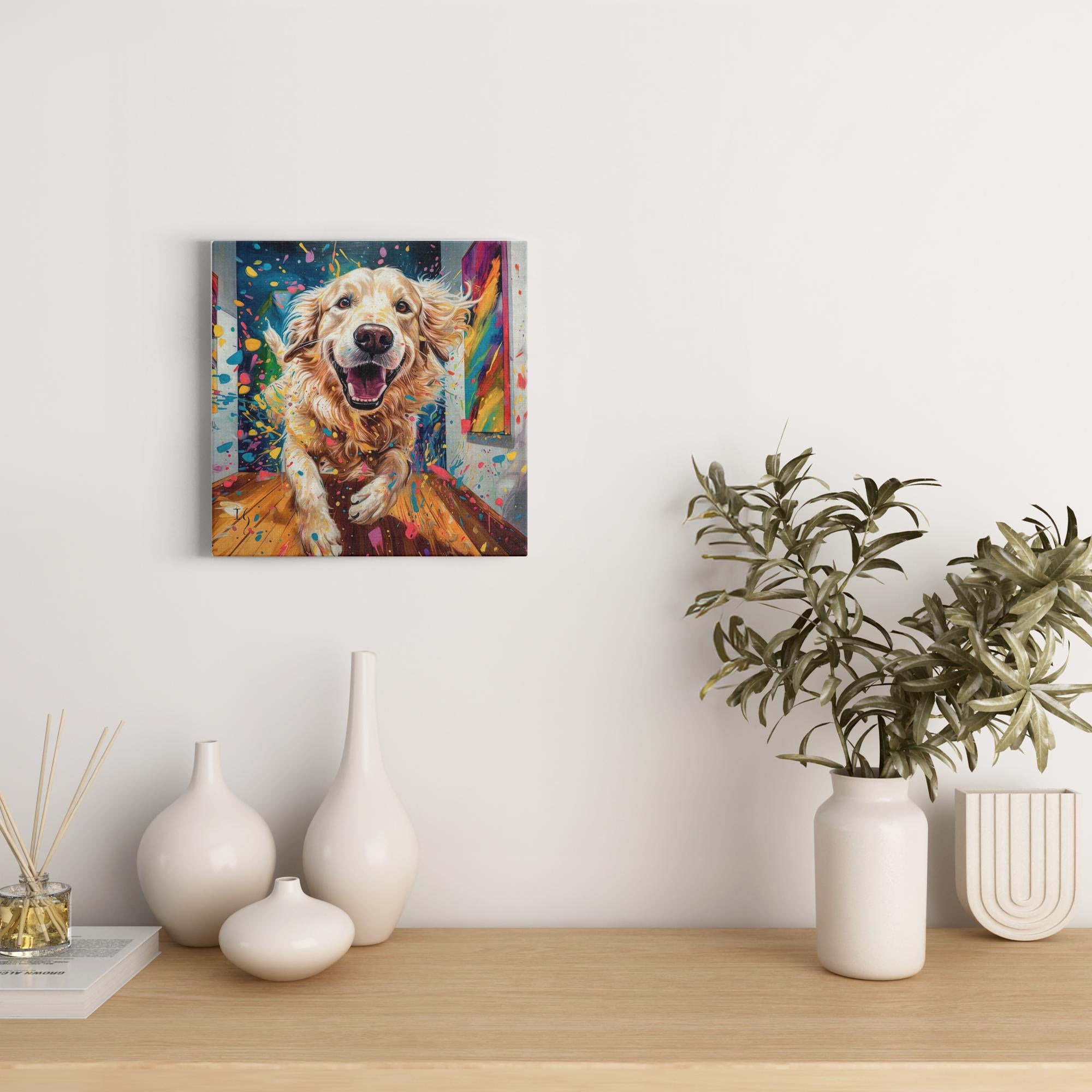 Euphoric Spectrum artwork detail - colorful pet portrait art wall art