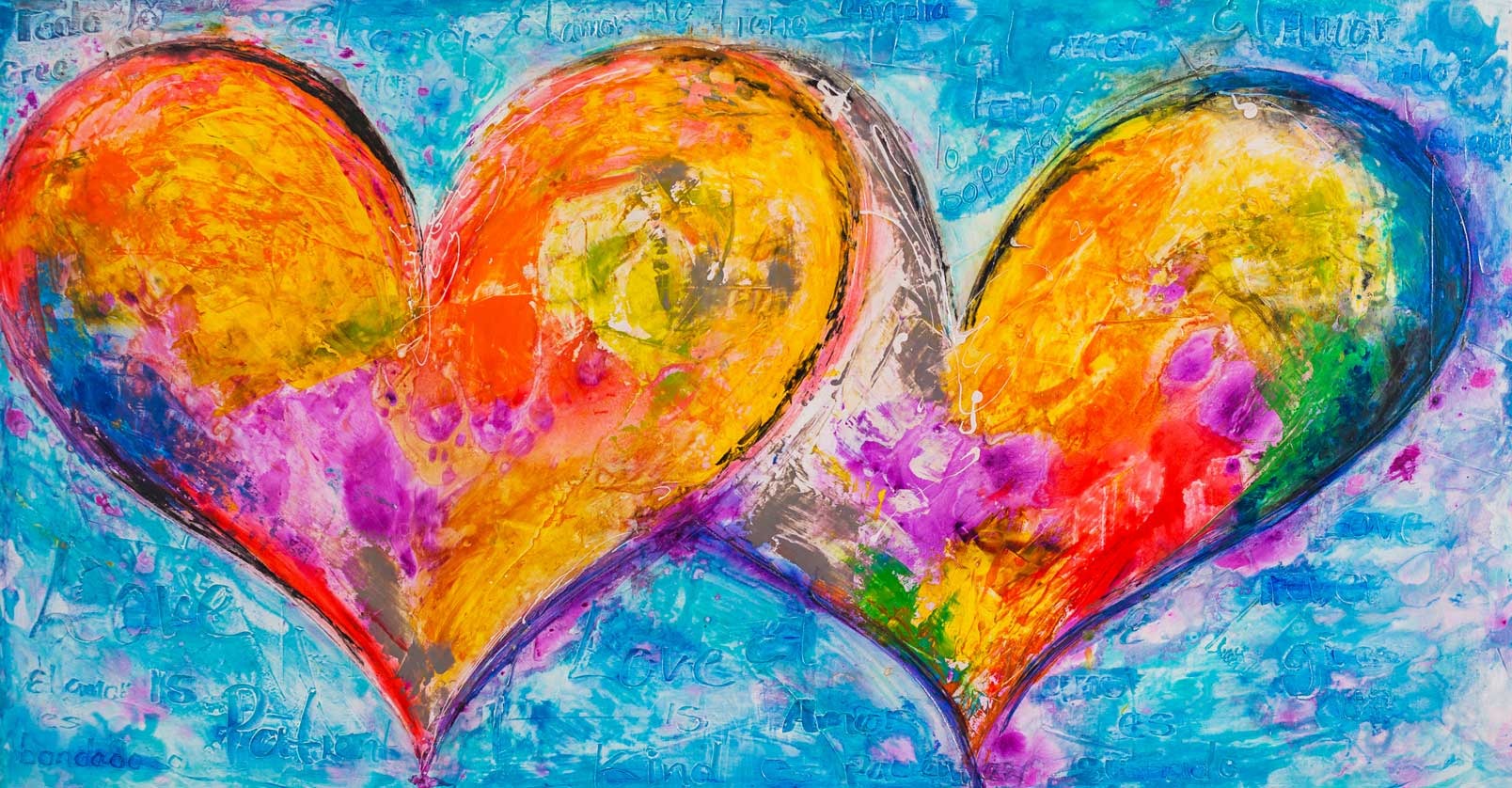 Without You I am Nothing canvas print in room setting - heart painting by Ivan Guaderrama