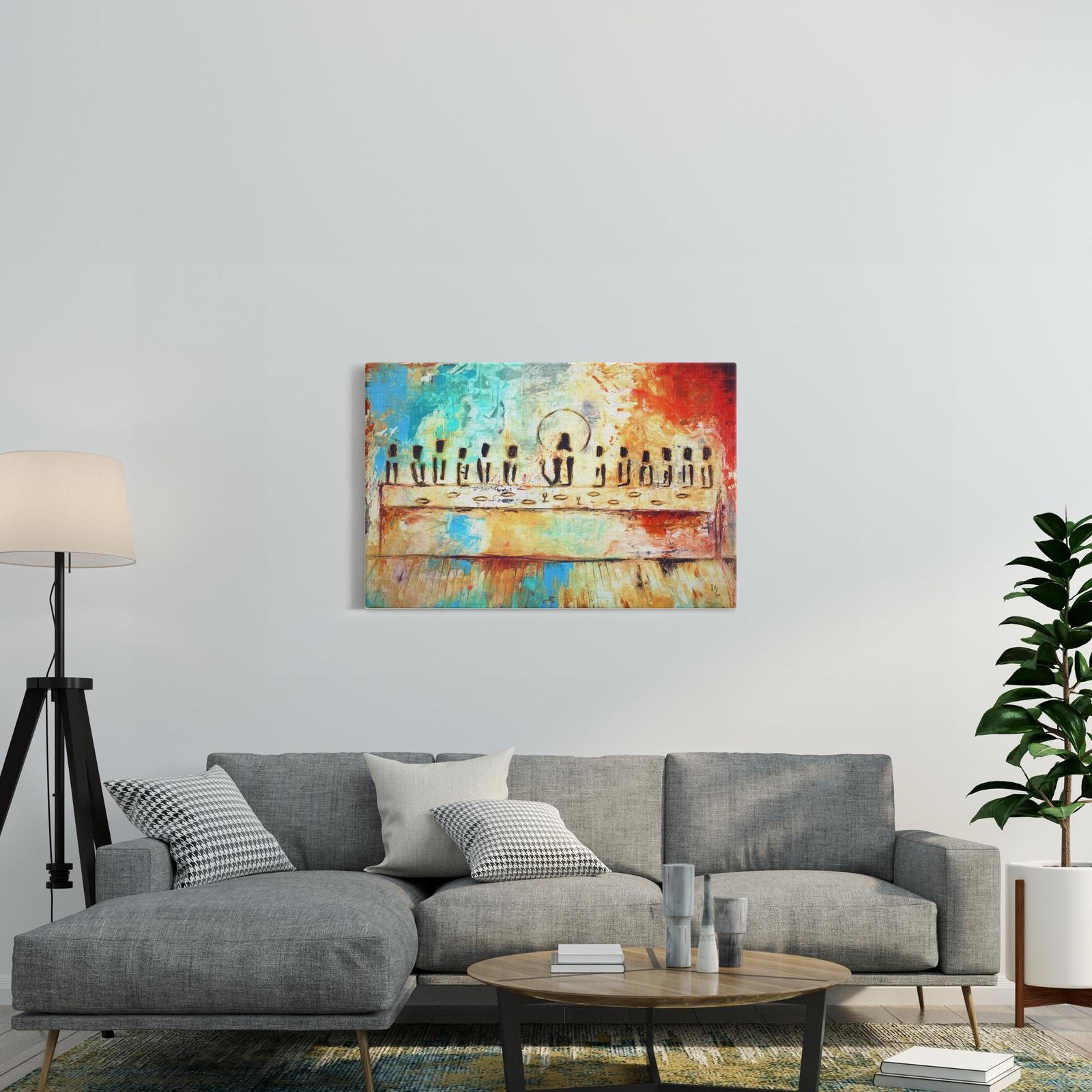 Last Supper artwork detail - christian wall art canvas print wall art