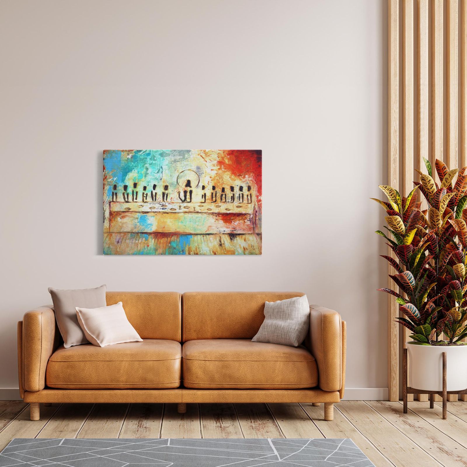 Last Supper artwork detail - christian wall art canvas print wall art