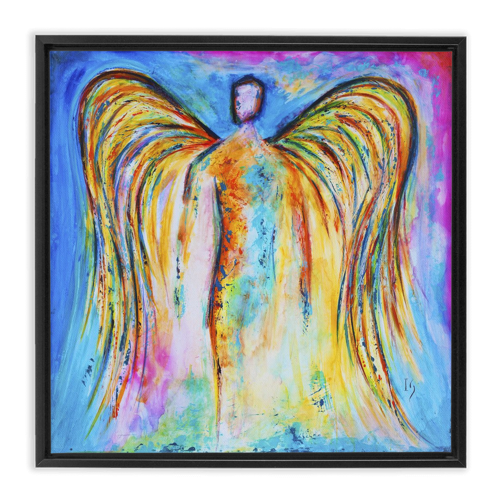 Angel Eternal Flame artwork detail - interactive canvas print that comes alive with mobile app wall art