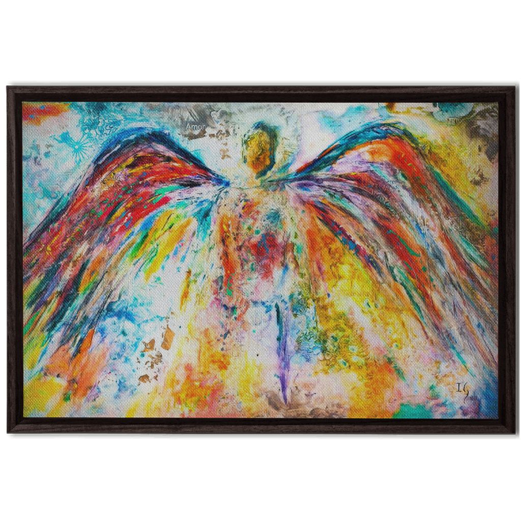 Angel artwork detail - angel painting canvas print wall art