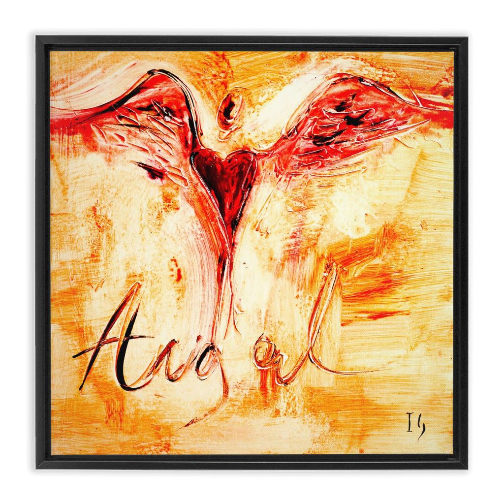 Angel of Love artwork detail - heart painting canvas print wall art