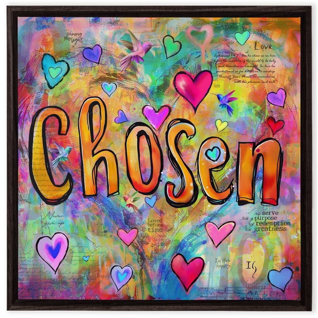 Chosen artwork detail - interactive canvas print that comes alive with mobile app wall art
