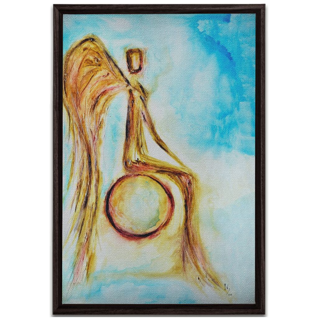 Blessed Assurance artwork detail - angel painting canvas print wall art