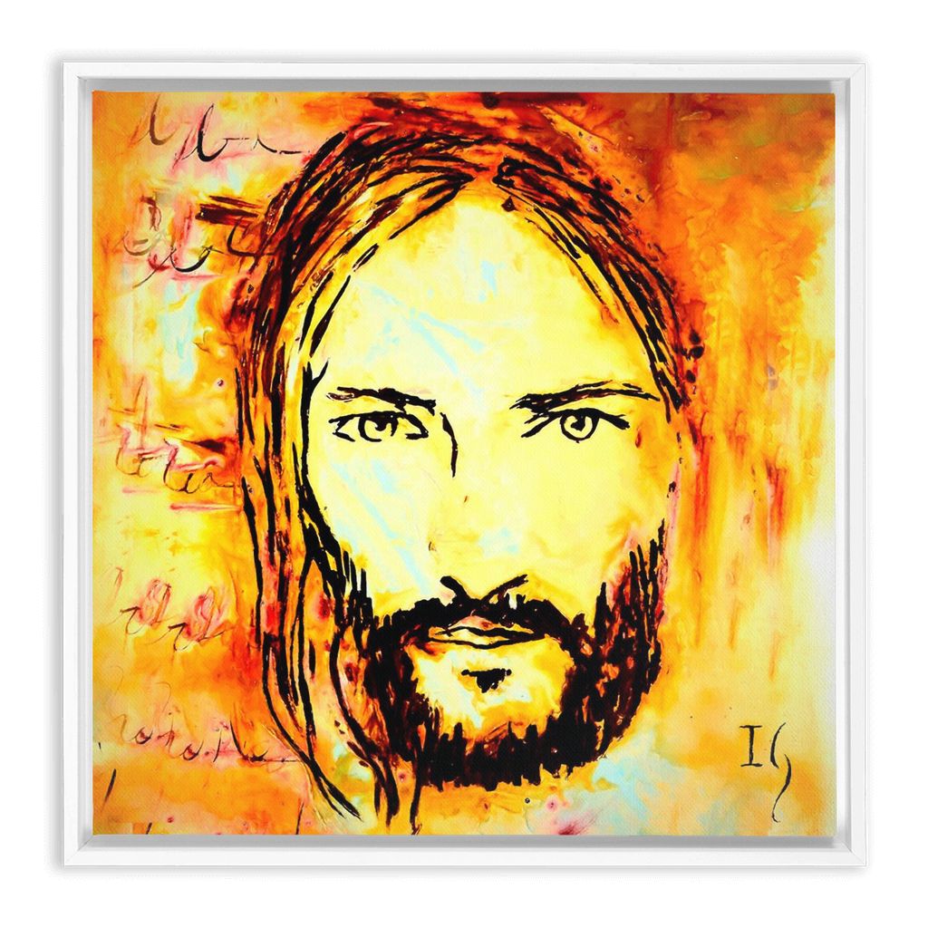 Jesus artwork detail - christian wall art canvas print wall art